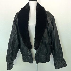 Schillaci Leather Italy Vintage Black Jacket